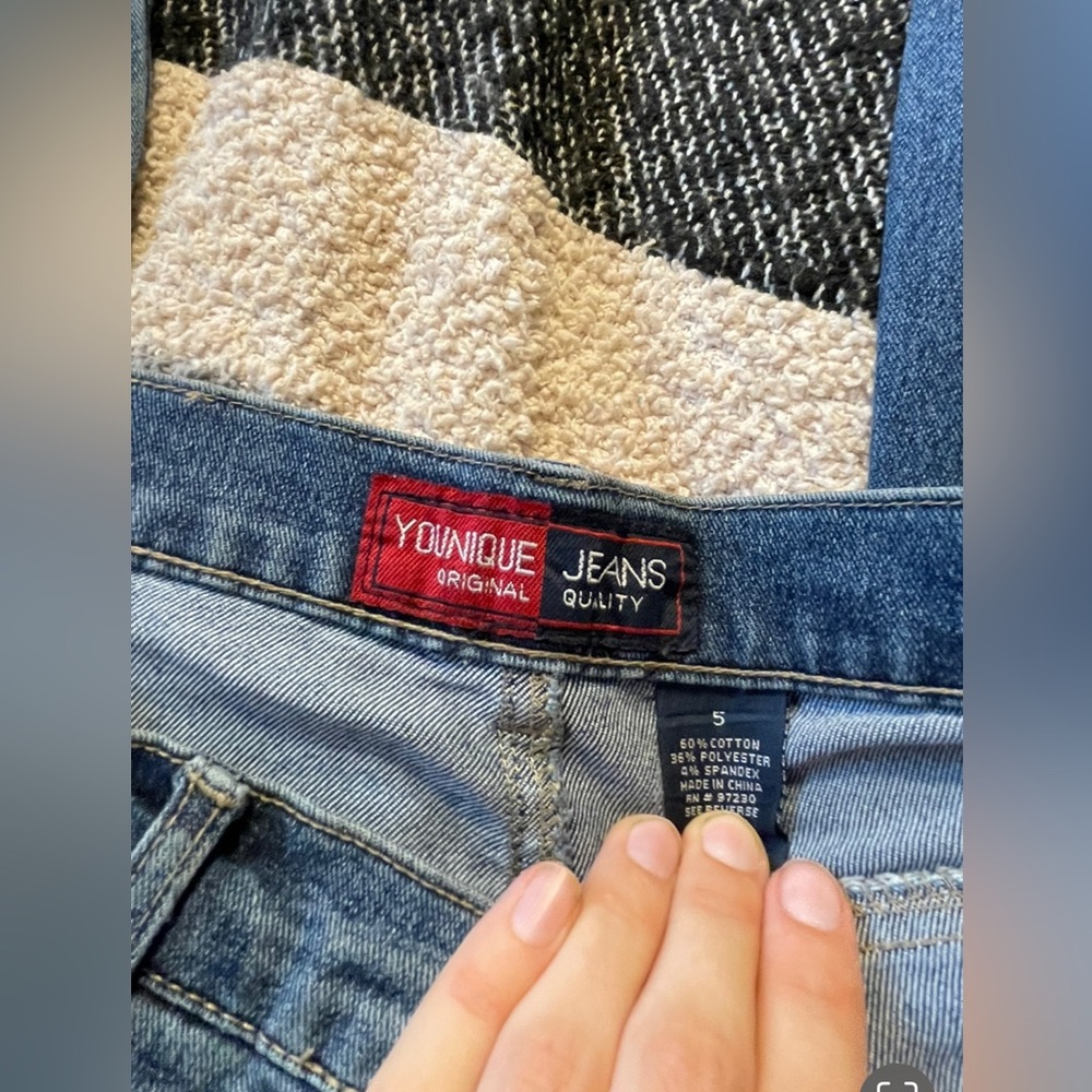 NWOT Y2K Younique Trendy Bootcut Frayed Hem Jeans - Picture 5 of 7